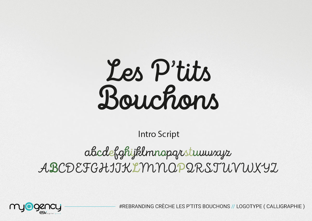 myAgency-Rebranding les P'tits bouchons Logo type